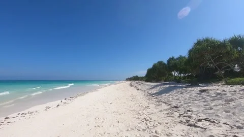 Beach and sea paning Stock Footage 160623792