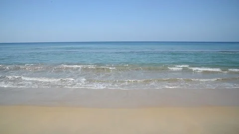 Beach and sea waves Stock Footage 104348716