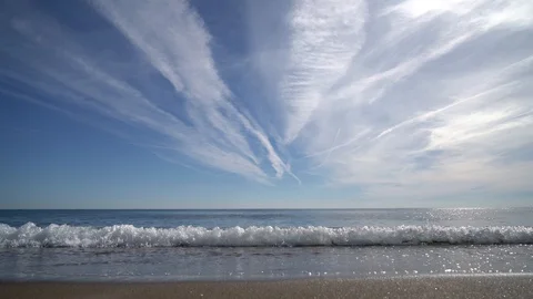 Beach and Sky Stock Footage 100445836