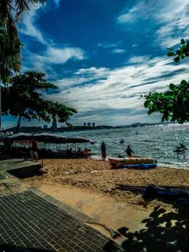 Beach and sky Foto stock