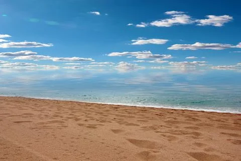 Beach and sky 库存照片