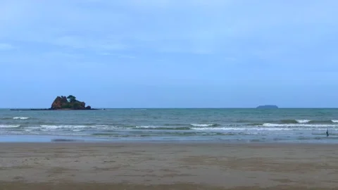 Beach and small island Stock Footage 135211202