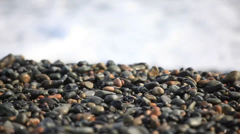 The Beach and Stone Stock Footage 35801812