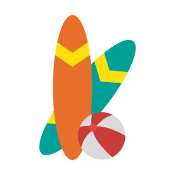 Beach and summer concept Stock Illustration