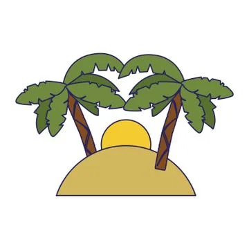 Beach and sun Stock-Illustration