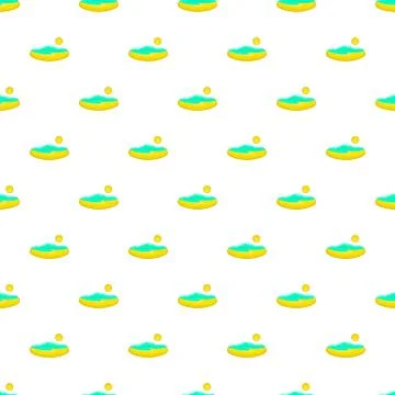 Beach and sun pattern, cartoon style Stockillustratie