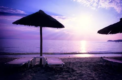 Beach and sun Foto stock