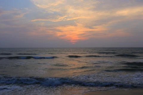 Beach and sunset Foto stock