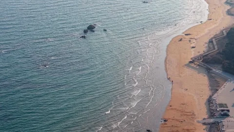 Beach and wave in slow motion Stock Footage 301540070