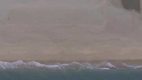 Beach and waves breaking Stock Footage 85406975