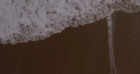 Beach and waves drone shot Stock Footage 127206687