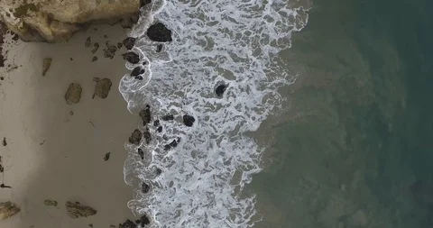 Beach and waves drone shot Stock-Footage 127207145