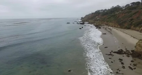 Beach and waves drone shot Stock-Footage 127207293