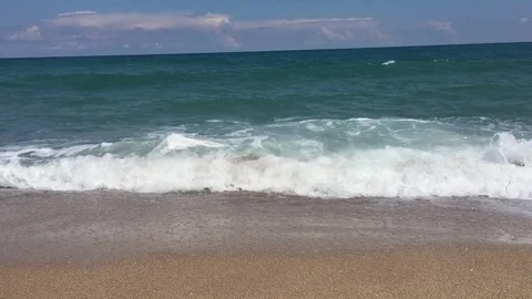 Beach and waves Stock Footage 84264908