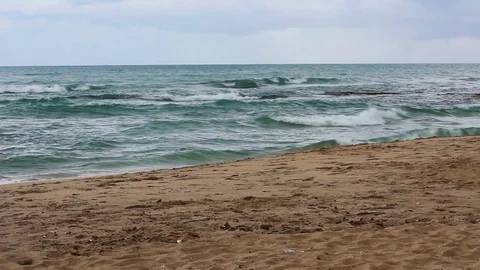 Beach and waves in Salento Stock Footage 71239339
