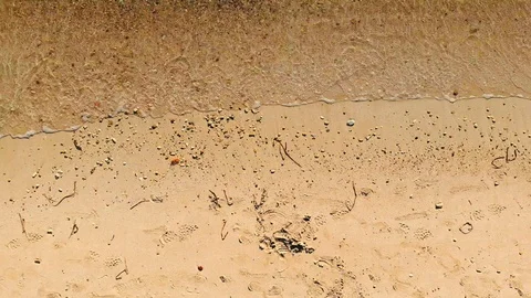 Beach and waves from top view Cyprus Stock Footage 102377652