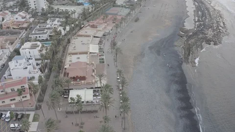 Beach area aerial view Stock Footage 128234127