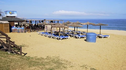 Beach area at clear day Stock Footage 107774991