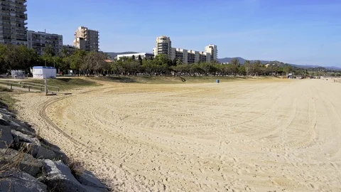 Beach area at clear day Stock Footage 107777578