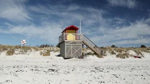 Beach area in south of Skåne Stock Footage 107779232