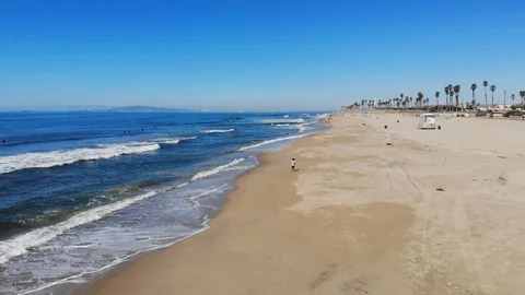 Beach Ariel Jog Stock Footage 103785044