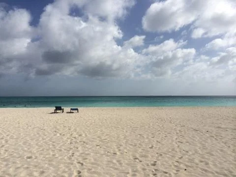 Beach on aruba 스톡 사진