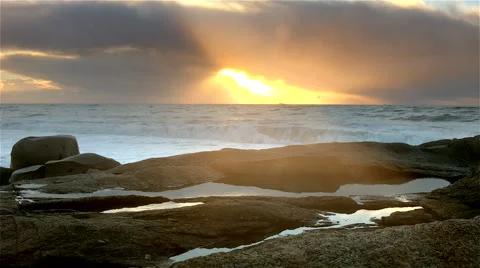 Beach of atlantic coast. Portugal. Video stock 63394715