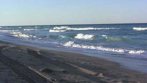 Beach of Atlantic Stock Footage 88705661