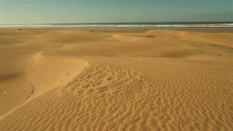 Beach on the Atlantic Moroccan coast Video stock 100566376