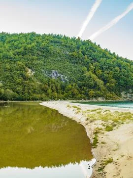 The  beach in autumn Stock Photos