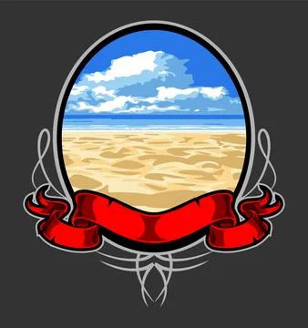 Beach backdrop for design purposes Stock Illustration