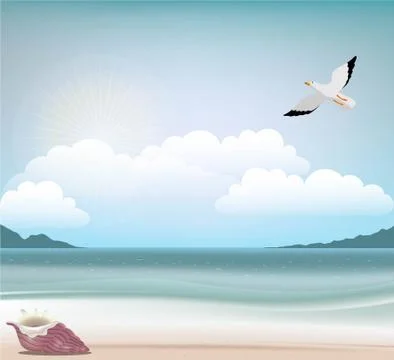 Beach background Stock Illustration