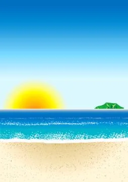 Beach Background  Stock Illustration