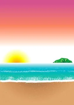Beach Background  Stock Illustration