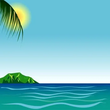 Beach Background  Stock Illustration