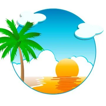 Beach background Stock Illustration