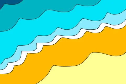 Beach background illustration Stock Illustration