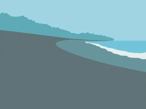 Beach background illustration Stock Illustration