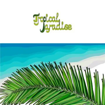 Beach background, postcard Illustrazione stock