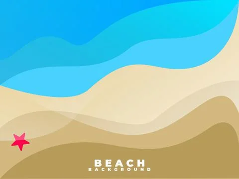Beach background. Summer theme in sea beach background. Stock Illustration