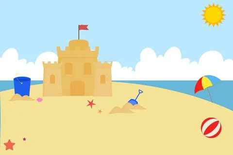 Beach Background Vector Stock Illustration