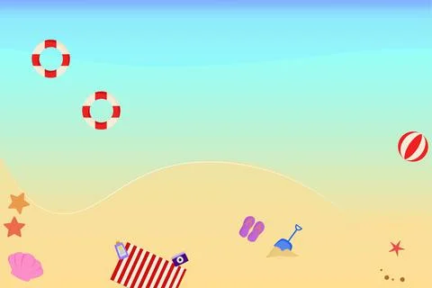 Beach Background Vector Stock Illustration