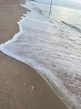 Beach background with white foam waves (37) Stock Photos