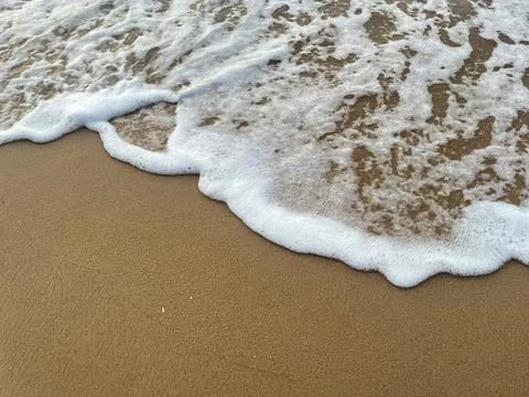 Beach background with white foam waves (34) Stock Photos