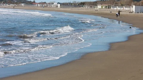 Beach of bacoli Stock Footage 128454282