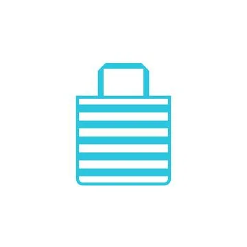 Beach bag icon, Isolated on white background. From blue icon set. Stock Illustration