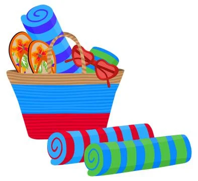Beach Bag Stock Illustration