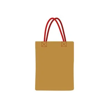 Beach bag made of cloth isolated on white background. Stock Illustration