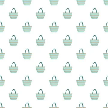 Beach bag pattern symbolizing summer vacations and travel Stock Illustration