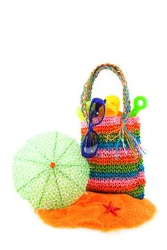 Beach bag Stock Photos